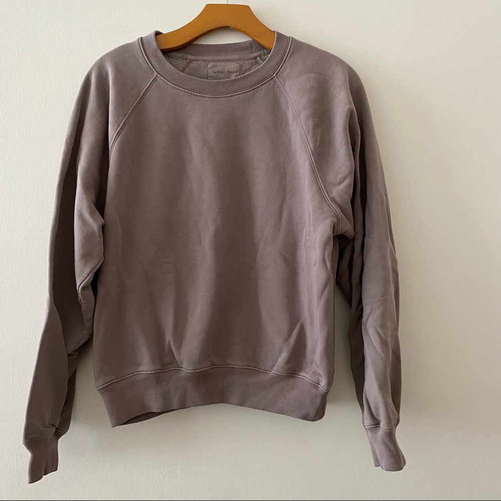 Aritzia stone color set sweatshirt and sweatpant